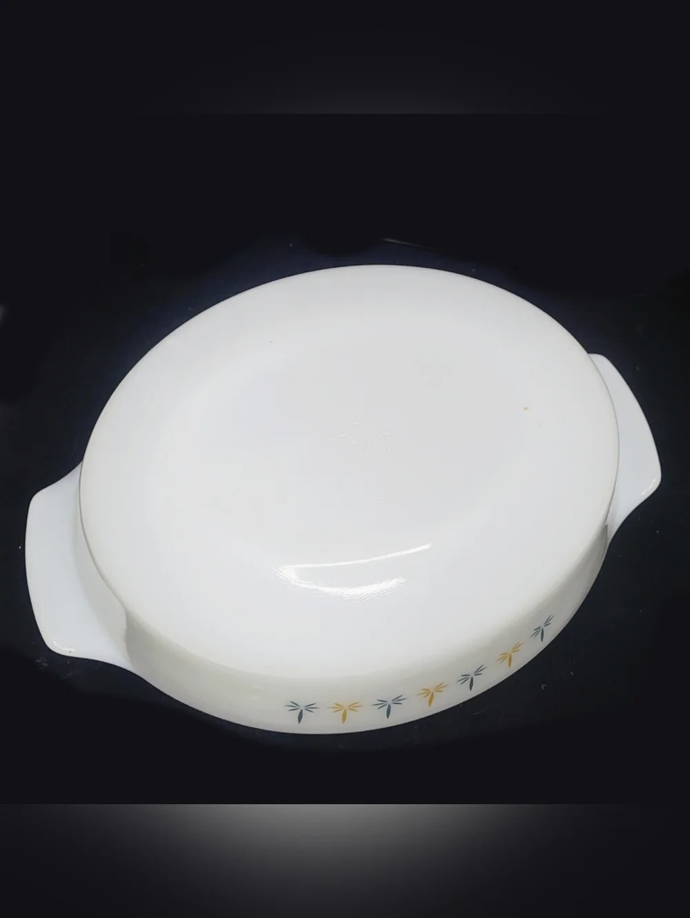 Fire King Candle Glow 1.5 Qt Oval Casserole Dish With Glass Lid